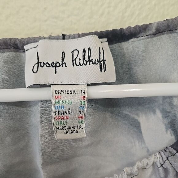 - Joseph Ribkoff Black and White Artistic Cut Out Blouse Size 14 - Picture 2 of 7